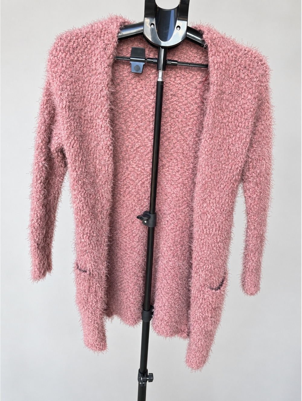 Love Tree Pink Fuzzy Knit Cardigan — Size S